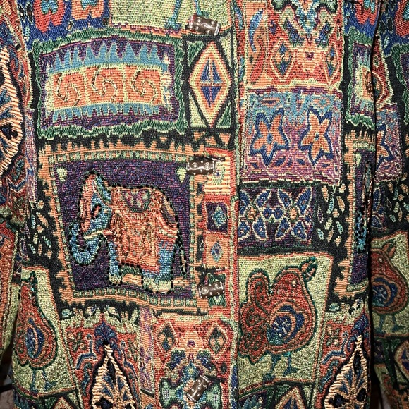 Vintage White Stag Plus artsy eclectic blazer jacket - Picture 2 of 10